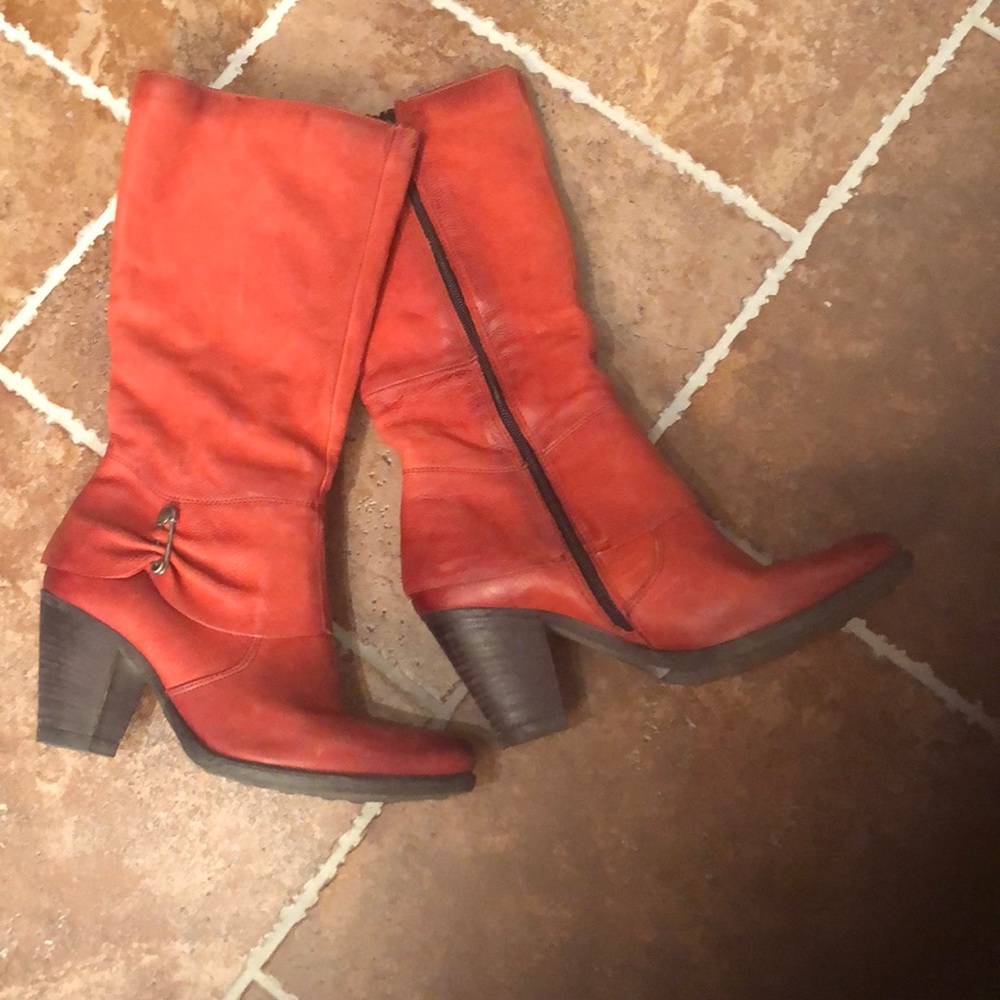 Red Winter Boots